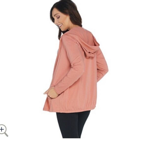 Anybody Black Cozy Knit Hooded Open Front Cardigan - Picture 3 of 4